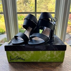 Sam Edelman Black Nappa Valerie Sandals, size 10.5